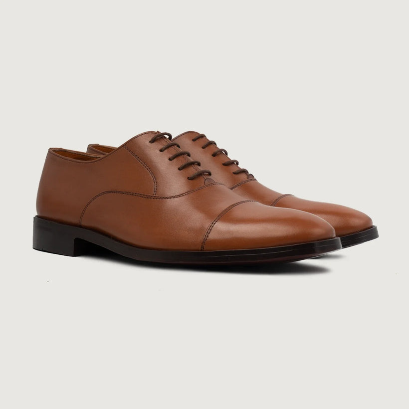 Professor Oxford 탠 Leather Shoes 남성용