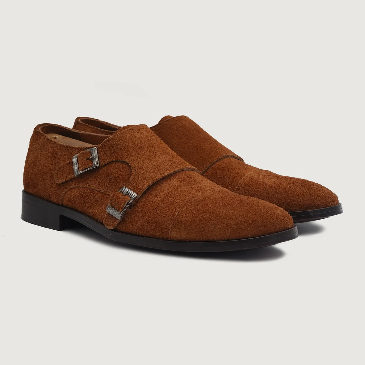 Boston 가죽 구두 브라운 Suede 가죽 구두 For Men in Brown Goatskin Suede - 측면 프로필 뷰 | 공식 온라인 스토어 구매