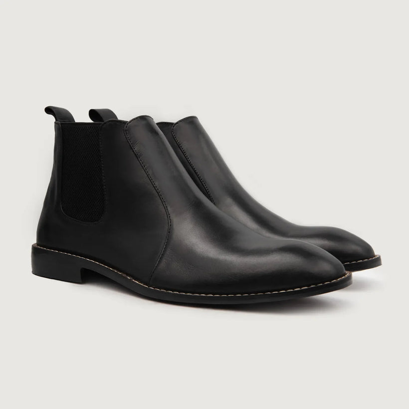 Clarkson Chelsea 블랙 Leather Boots 남성용