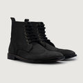 Duster Brogues Derby 블랙 Nubuck 가죽 부츠 남성용