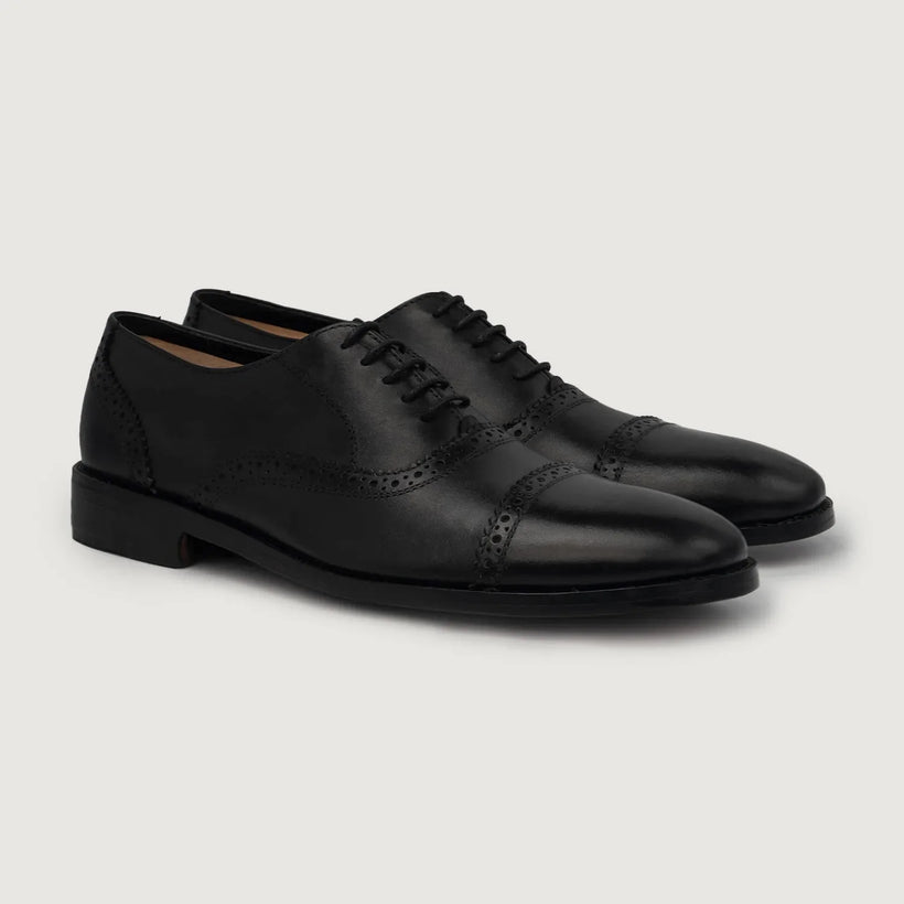 Greyson Brogues Oxford 블랙 Leather Shoes 남성용