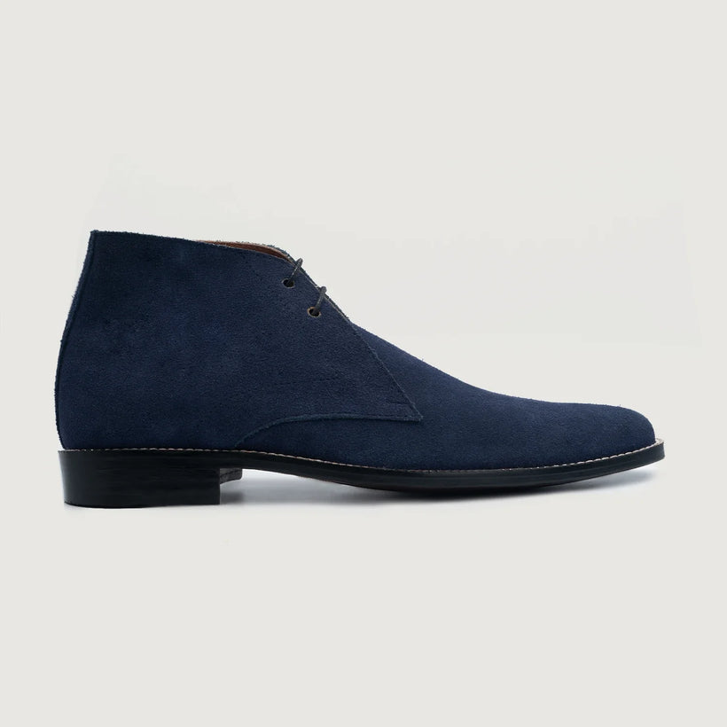 Corry Chukka Midnight Blue Suede Leather Boots 남성용