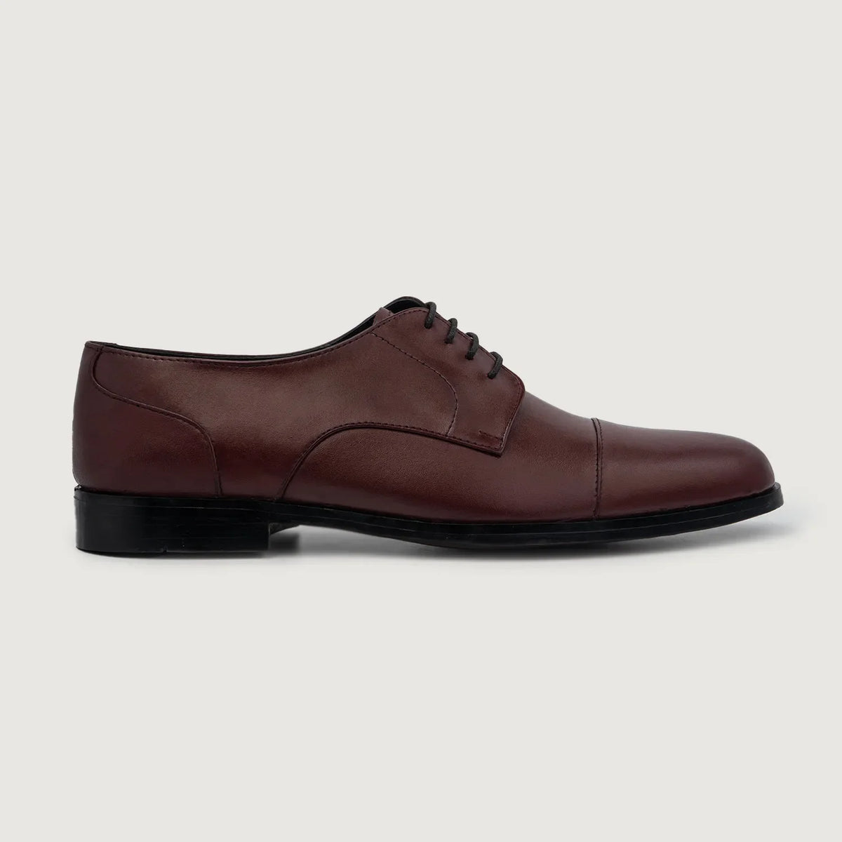Maroon Full-Grain leather Shoes - 굿이어 웰트 공법 및 앞코 토박스 디테일