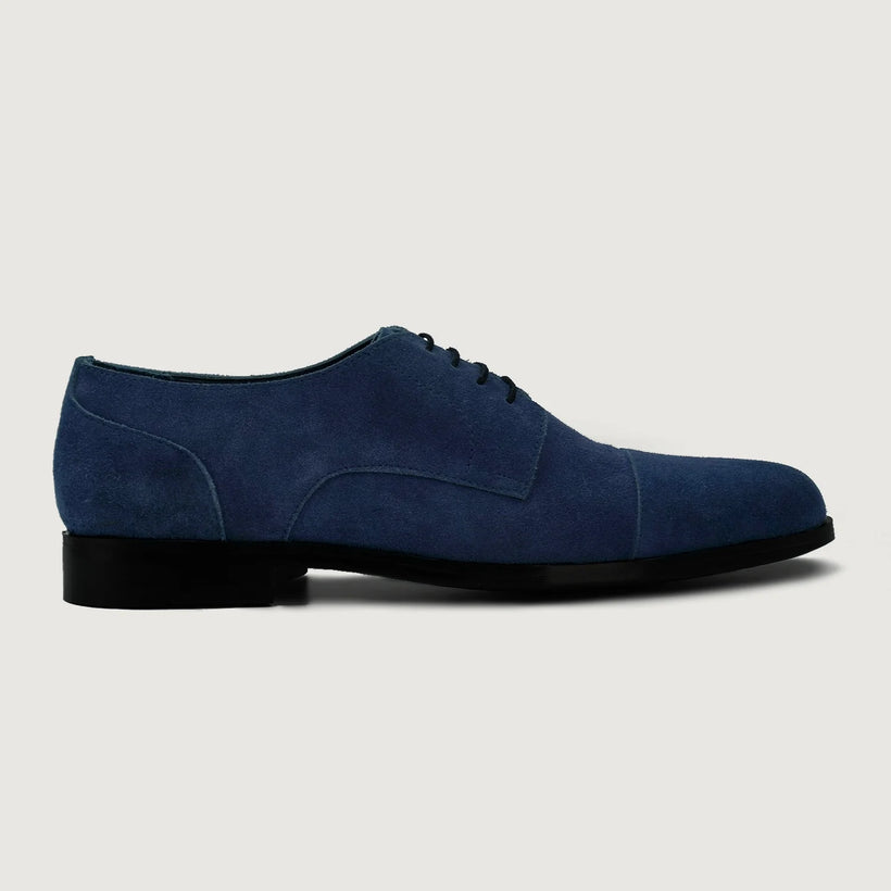 Attorney Derby Midnight 블루 Suede 가죽 구두 남성용