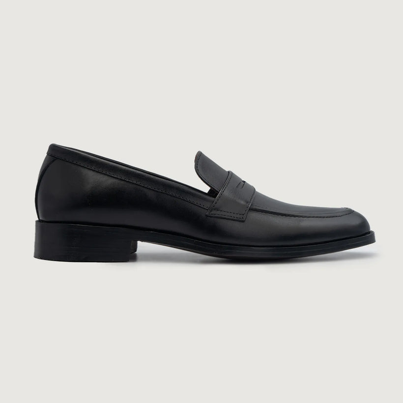 Baxton 블랙 Leather Loafers 남성용
