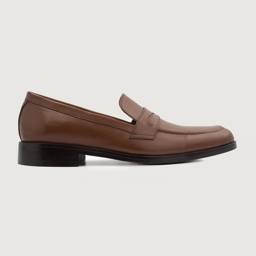 Baxton 브라운 Leather Loafers 남성용