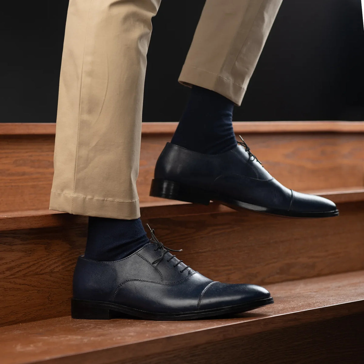 Orlaven Professor Oxford Midnight 블루 가죽 구두 남성용 footwear image 9