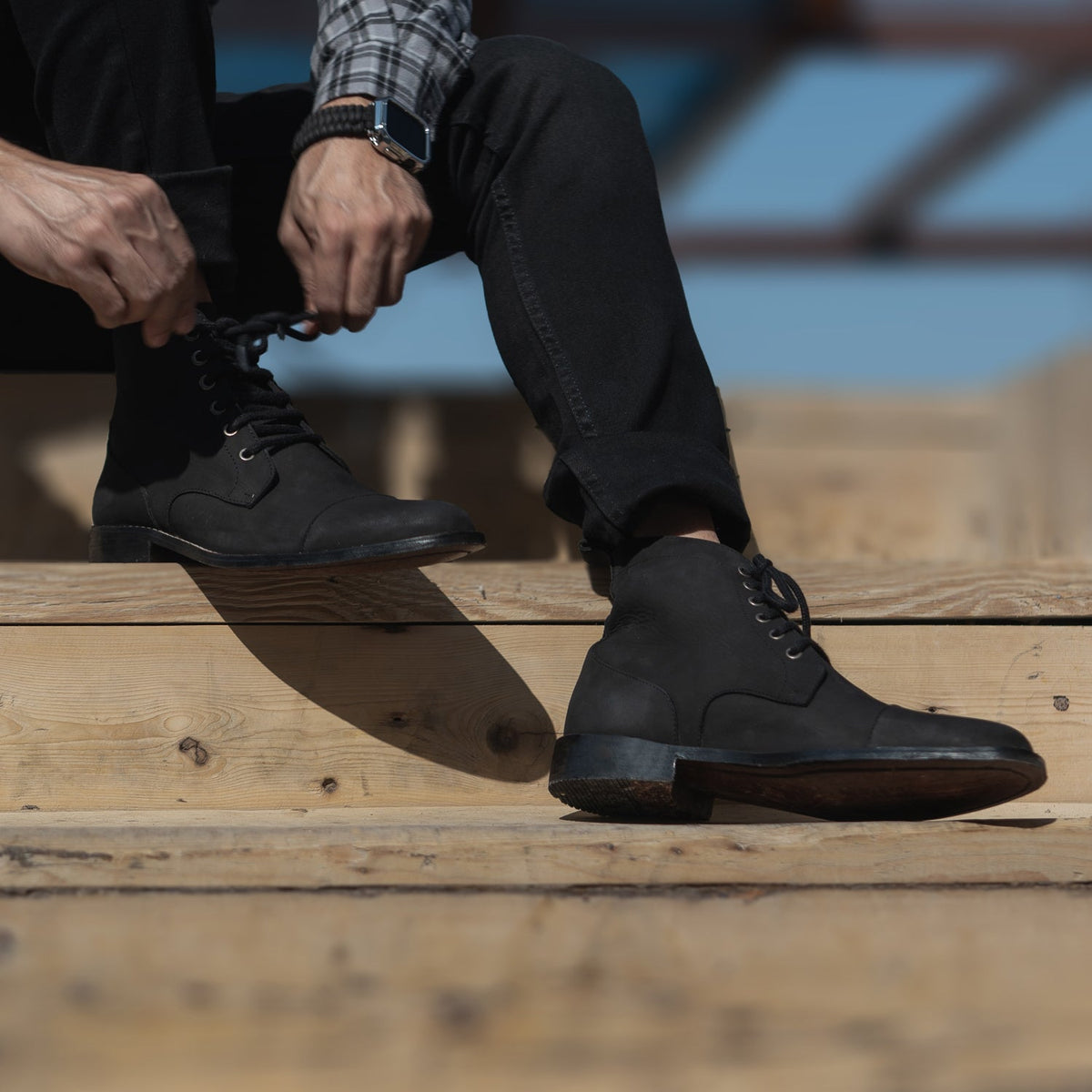 Orlaven Knight Derby 블랙 Nubuck 가죽 부츠 남성용 footwear image 10
