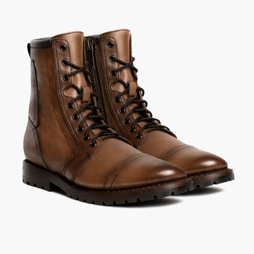 Casa Moto Amber Wheat Leather Boots 남성용