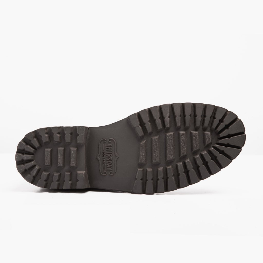 High-Traction Rubber Outsole & Lug Tread Pattern on Captain StormKing® Tobacco 가죽 부츠 남성용
