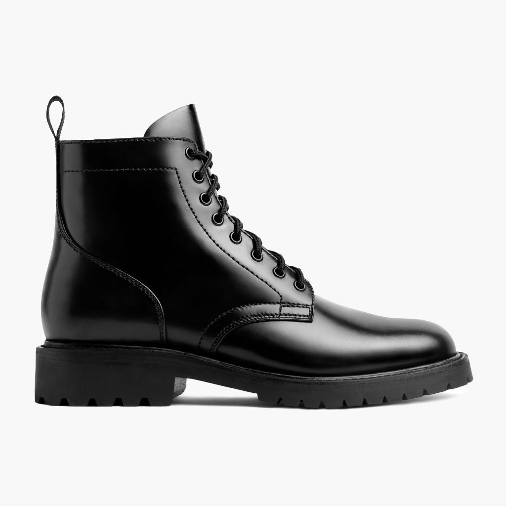 Black Full-Grain leather Boots - 굿이어 웰트 공법 및 앞코 토박스 디테일