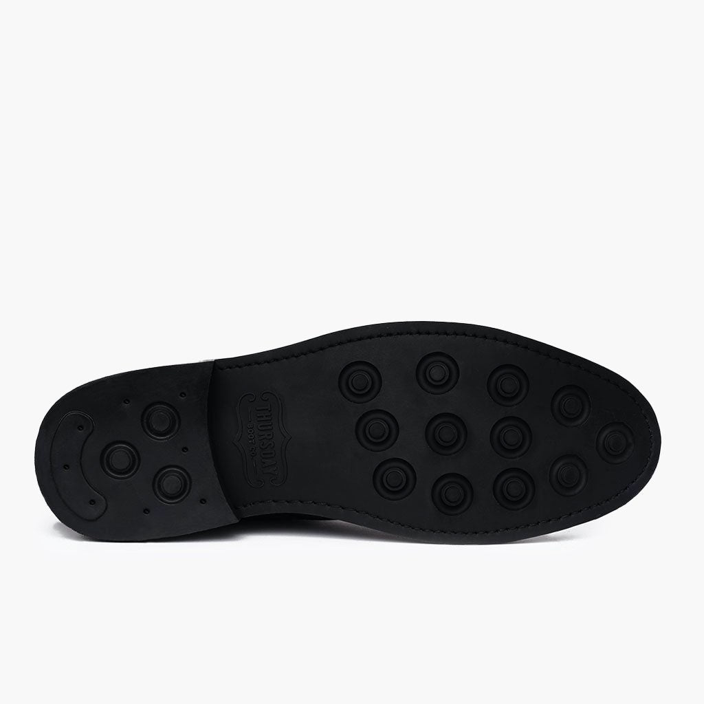 High-Traction Rubber Outsole & Lug Tread Pattern on Cadet Mocha 가죽 부츠 남성용