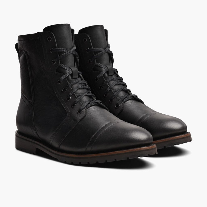 Casa Moto 블랙 Leather Boots 남성용