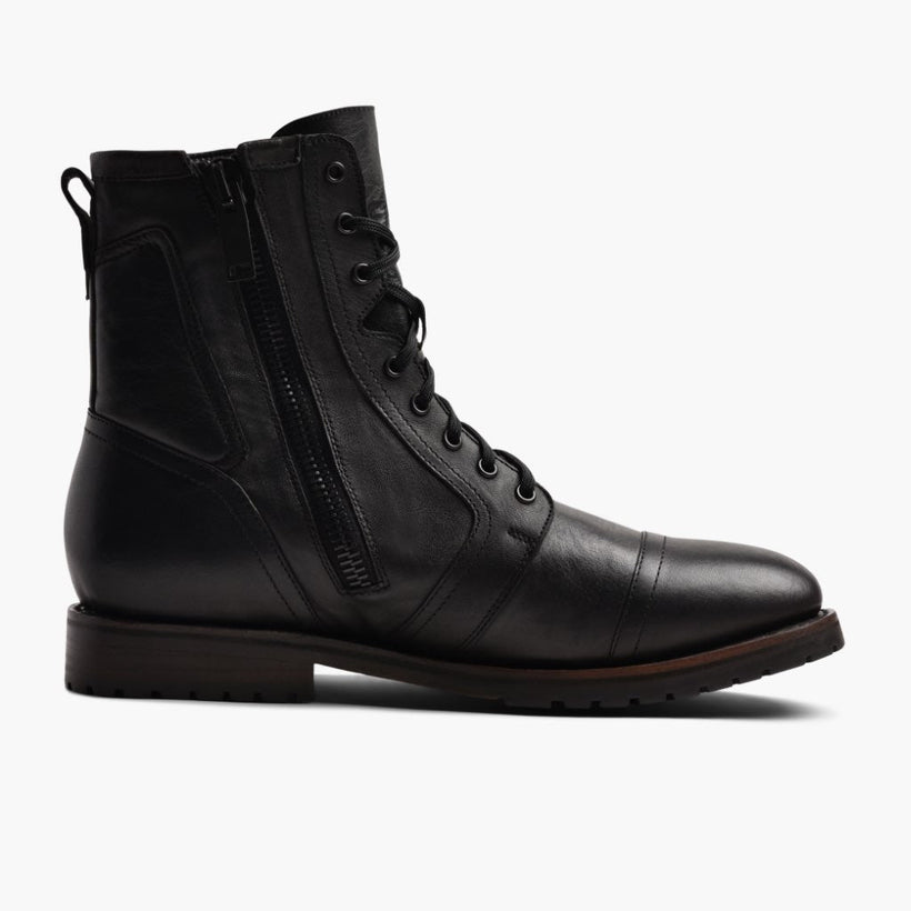 Casa Moto 블랙 Leather Boots 남성용