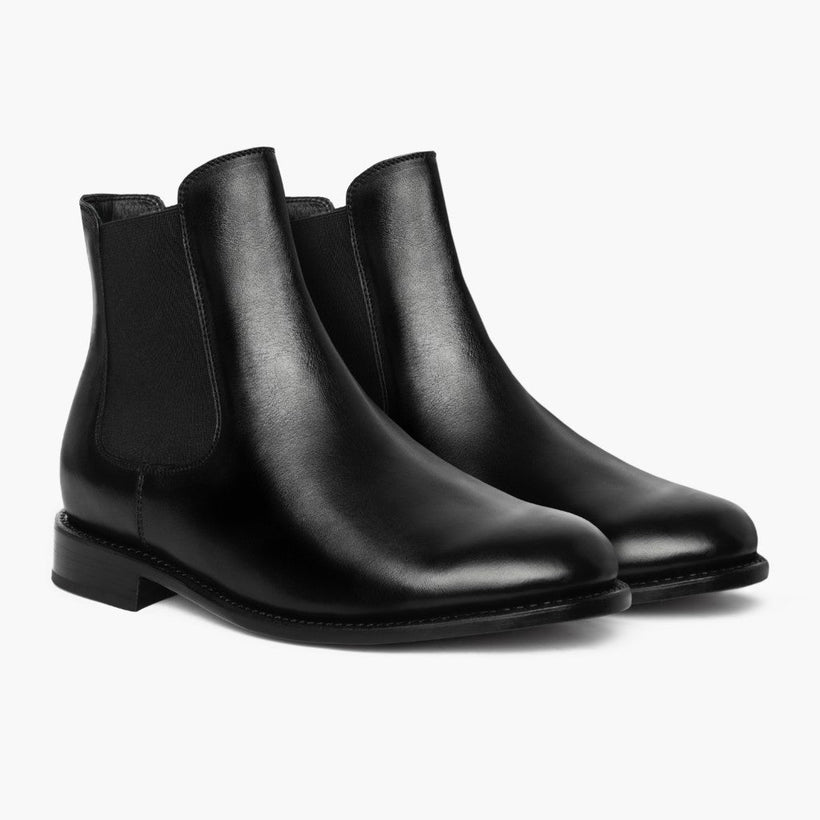 Cavalier 블랙 Leather Boots 남성용