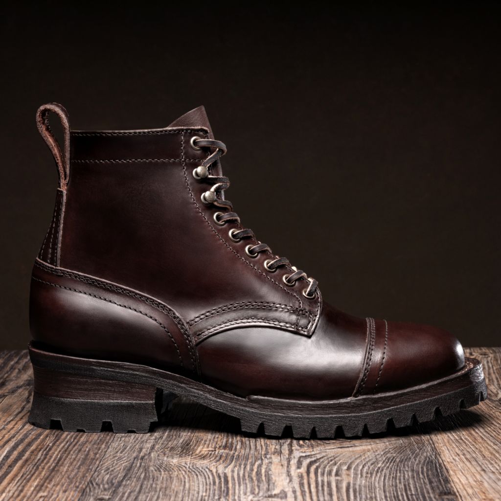 Brown Full-Grain leather Boots - 굿이어 웰트 공법 및 앞코 토박스 디테일