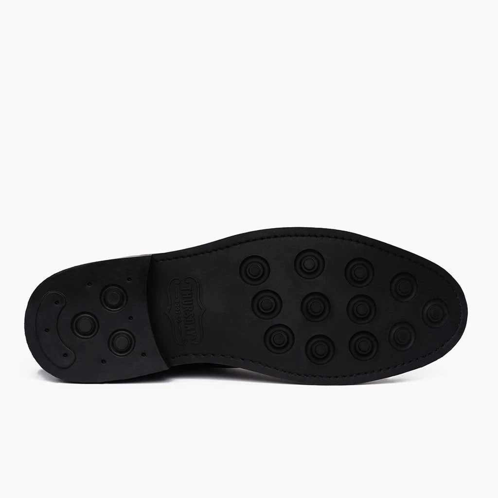 High-Traction Rubber Outsole & Lug Tread Pattern on Duke Chocolate Suede 가죽 부츠 남성용