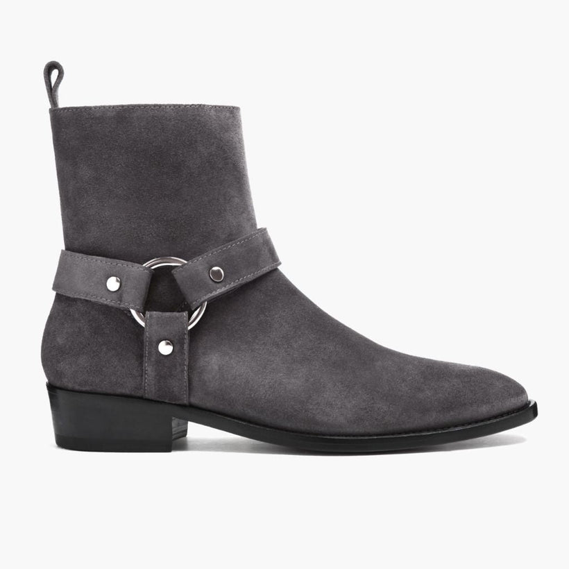 Harness Grey Suede 가죽 부츠 남성용