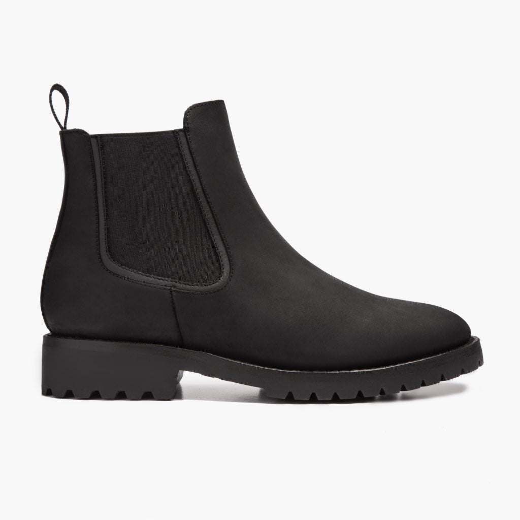 Black Full-Grain leather Boots - 굿이어 웰트 공법 및 앞코 토박스 디테일