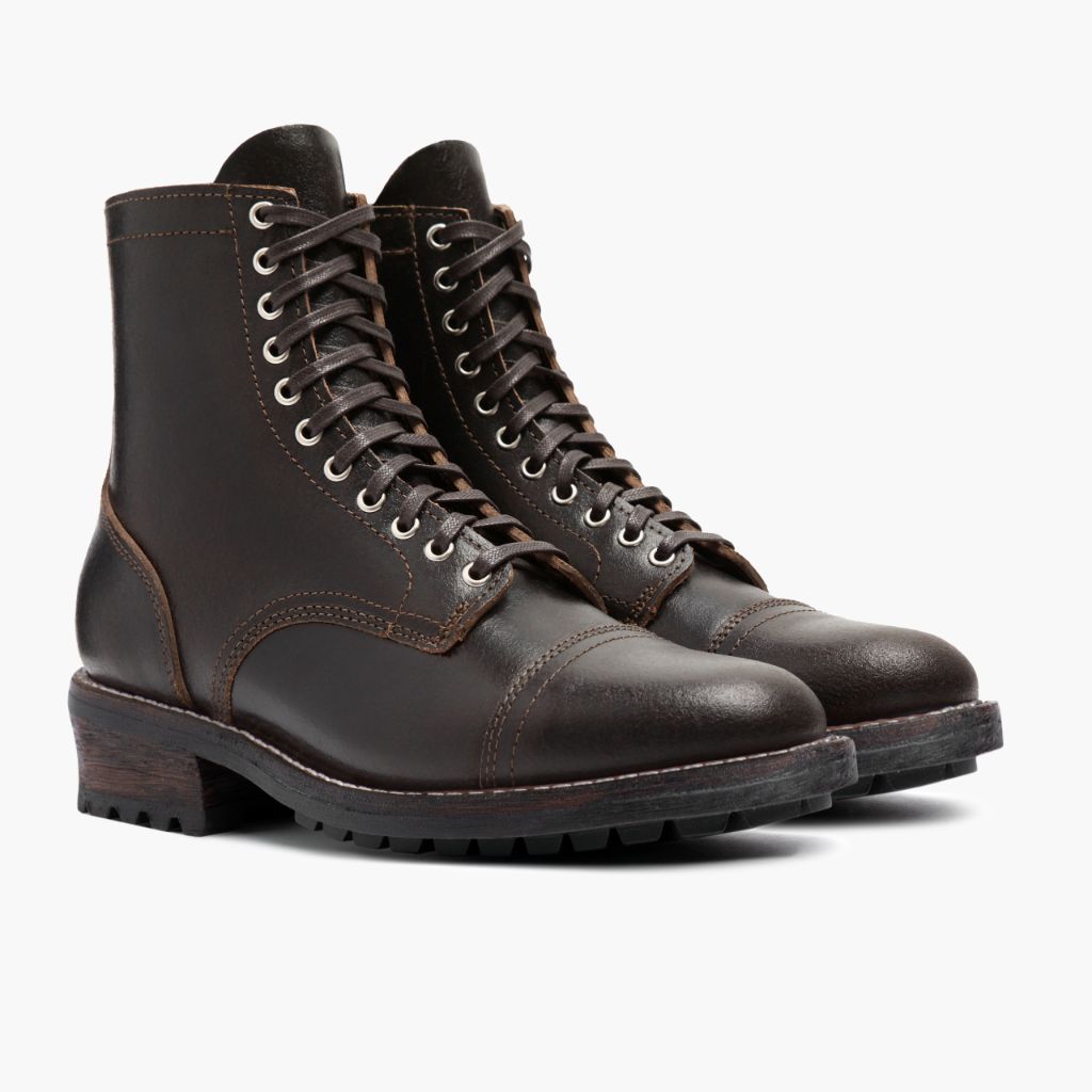 Logger Waxed Cacao 가죽 부츠 남성용 in Classic Full-Grain Leather - 측면 프로필 뷰 | 공식 온라인 스토어 구매