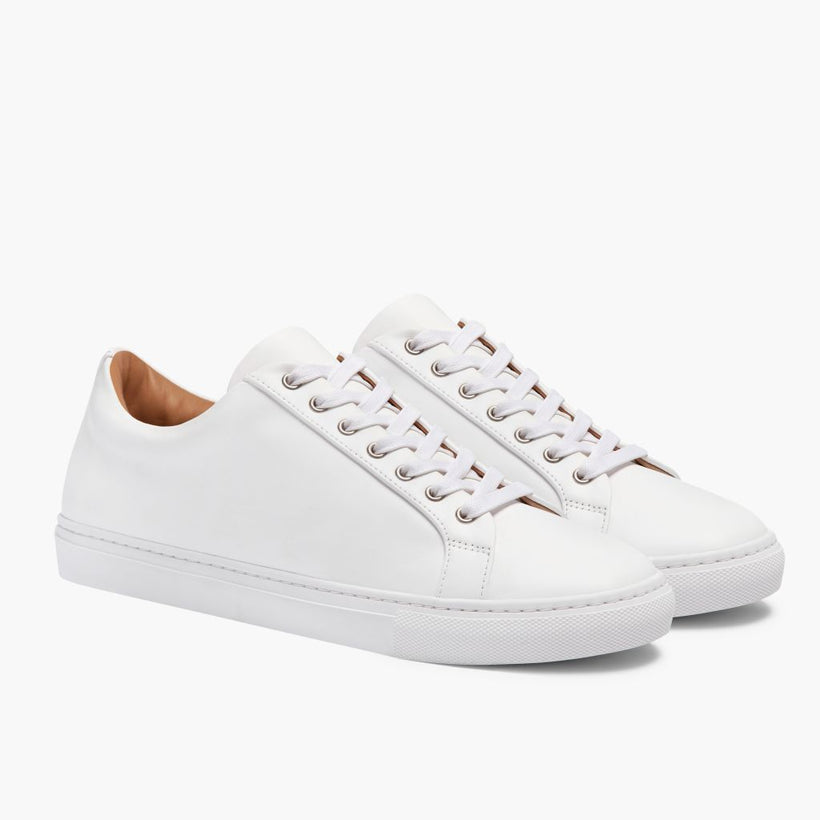 Premier Low Top White Leather Sneakers 남성용