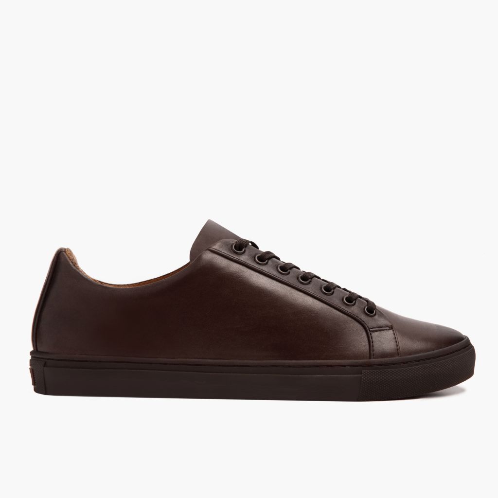 Classic Full-Grain leather Sneakers - 굿이어 웰트 공법 및 앞코 토박스 디테일