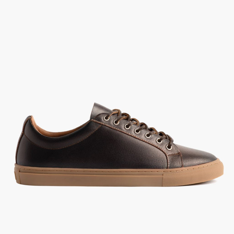 Premier Low Top Cacao Leather Sneakers 남성용