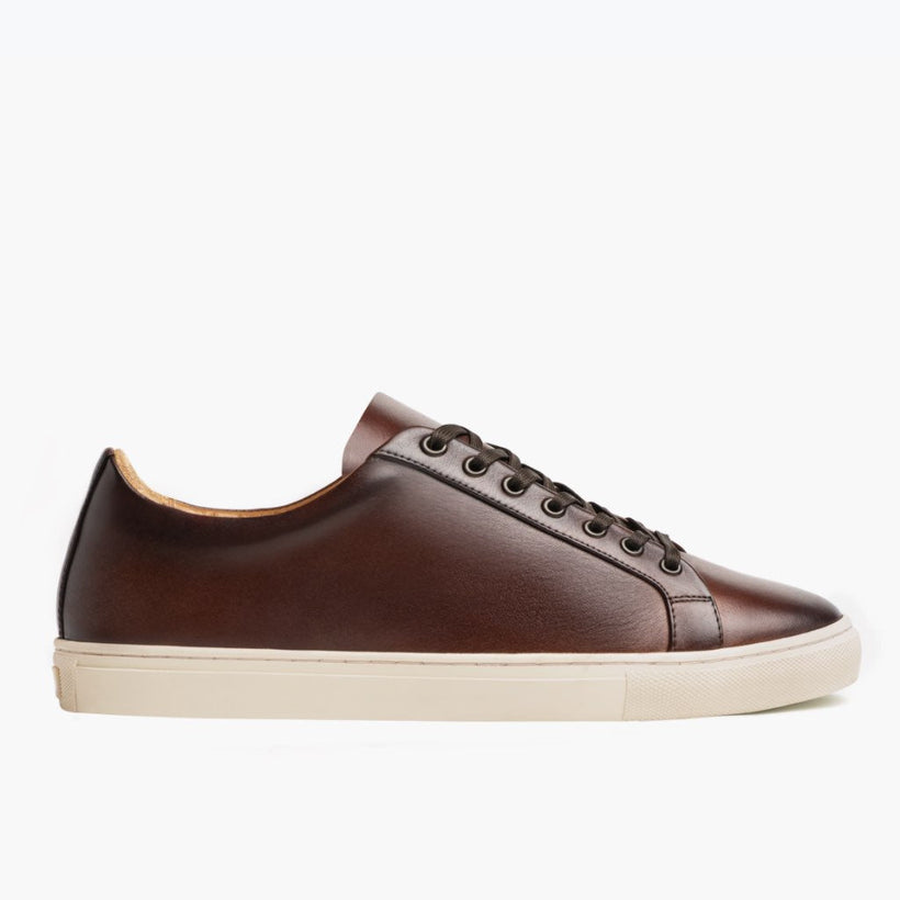 Premier Low Top Coffee Leather Sneakers 남성용