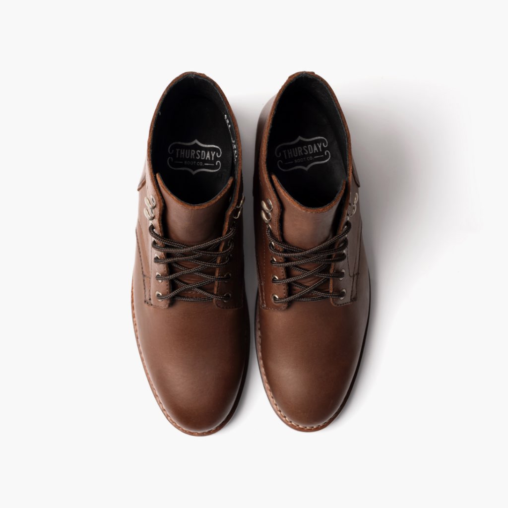 President Whiskey 가죽 부츠 남성용 For Men - 보강된 힐 카운터 및 정밀 2열 스티치 디테일