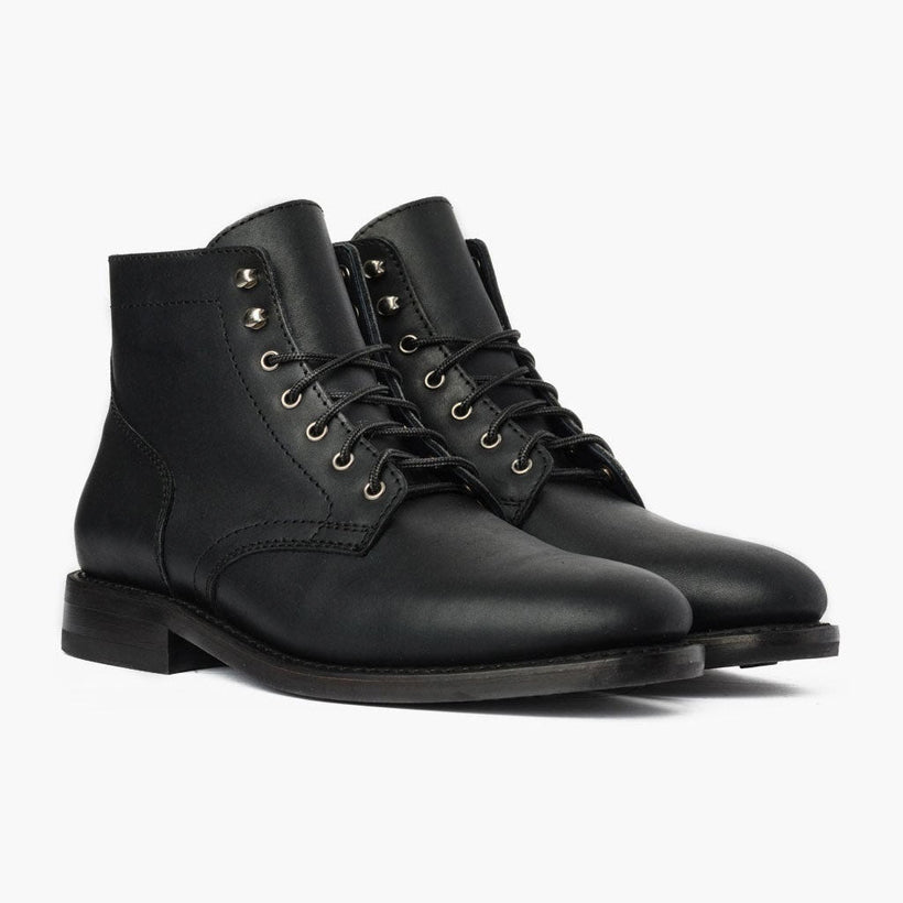 President 블랙 Matte Leather Boots 남성용