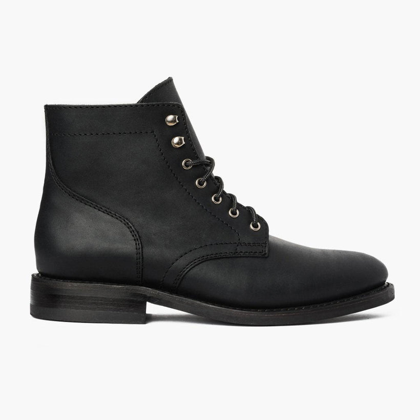 President 블랙 Matte Leather Boots 남성용