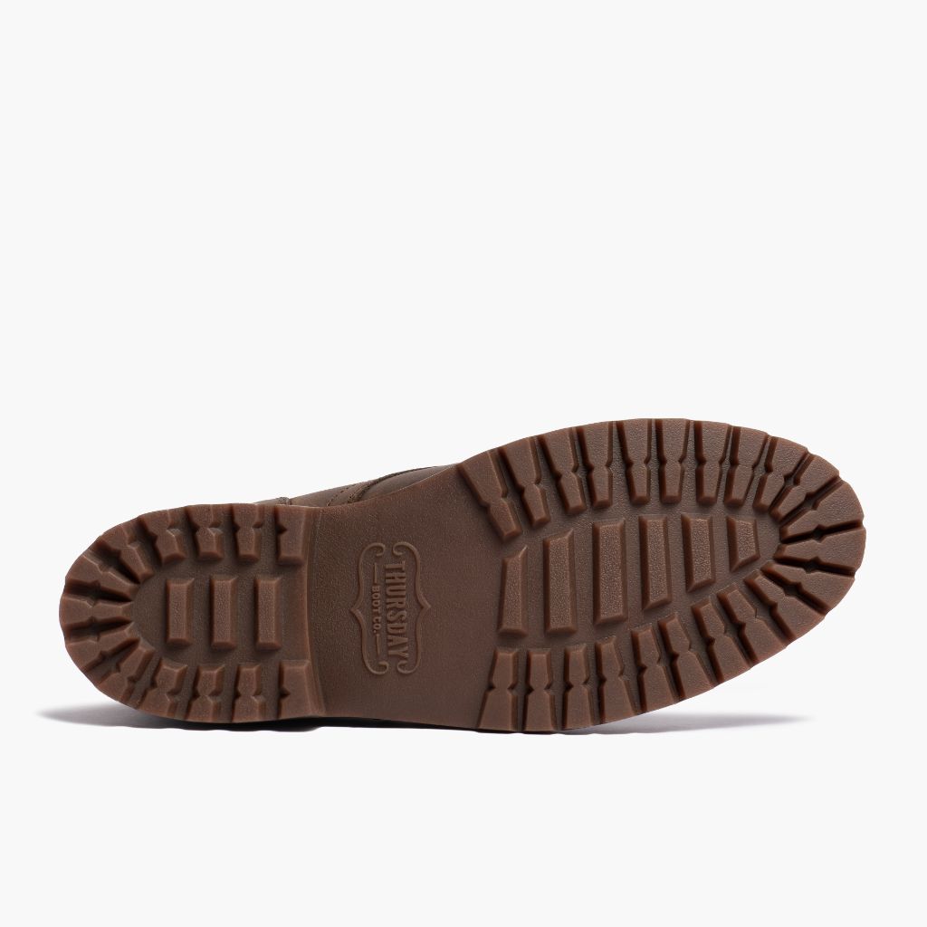 High-Traction Rubber Outsole & Lug Tread Pattern on President StormKing® Desert 브라운 가죽 부츠 남성용 For Men