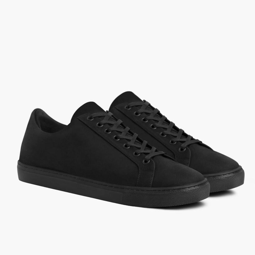Premier Low Top 블랙 Matte Leather Sneakers 남성용