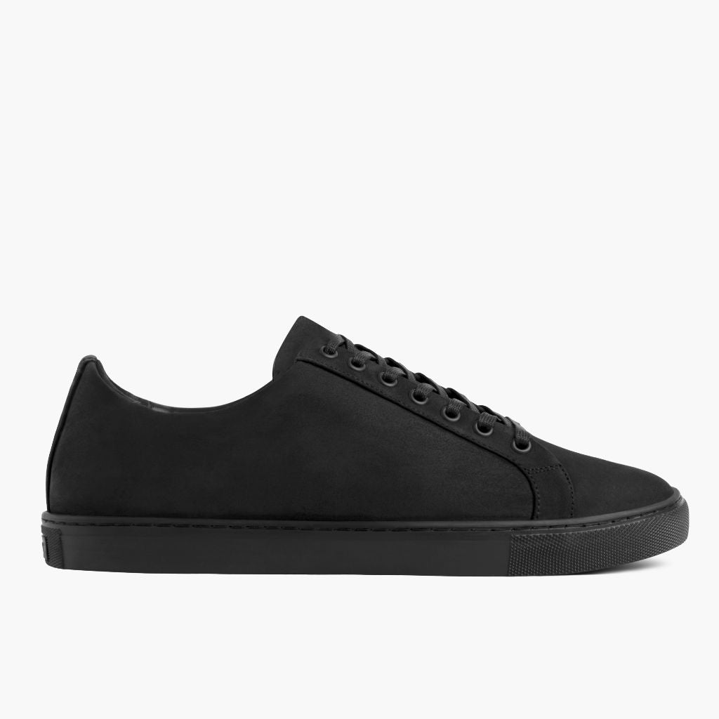 Black Full-Grain leather Sneakers - 굿이어 웰트 공법 및 앞코 토박스 디테일
