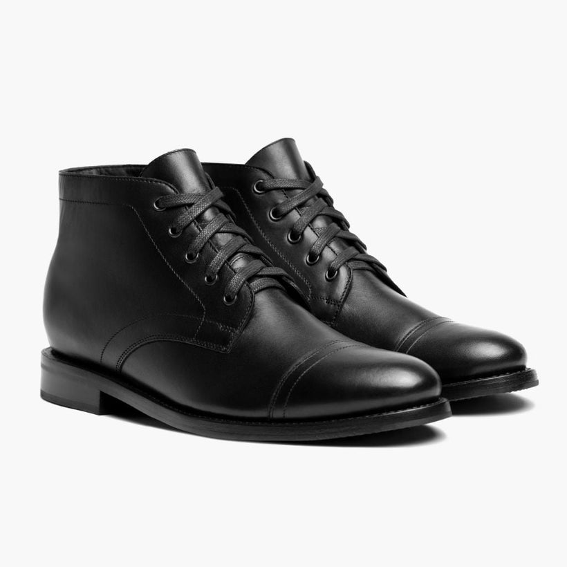 Cadet 블랙 Leather Boots 남성용