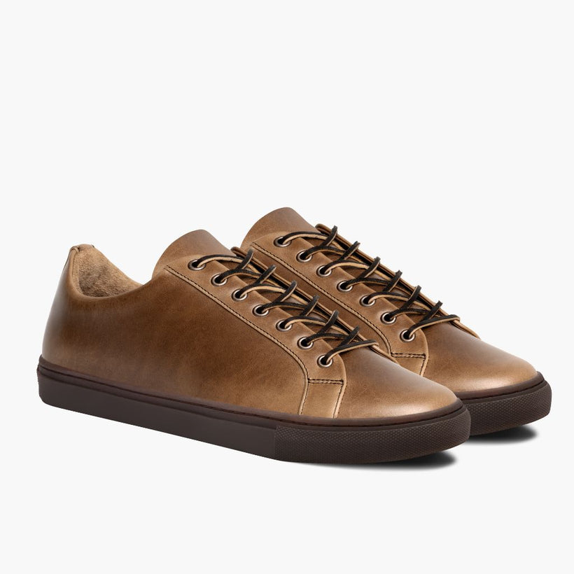 Premier Low Top Natural Leather Sneakers 남성용
