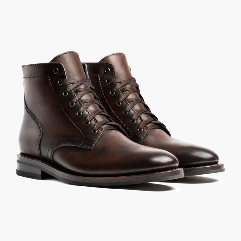 President 블랙 Coffee Leather Boots 남성용