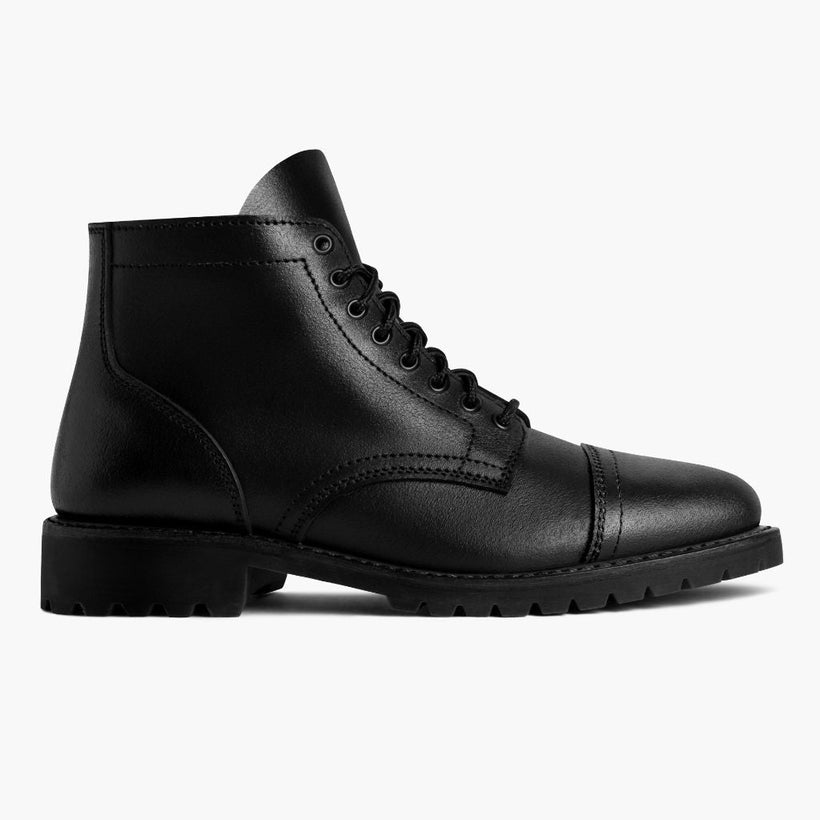 Vanguard 블랙 Waxed Roughout Leather Boots 남성용