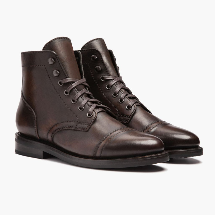 Captain 블랙 Coffee Leather Boots 여성용