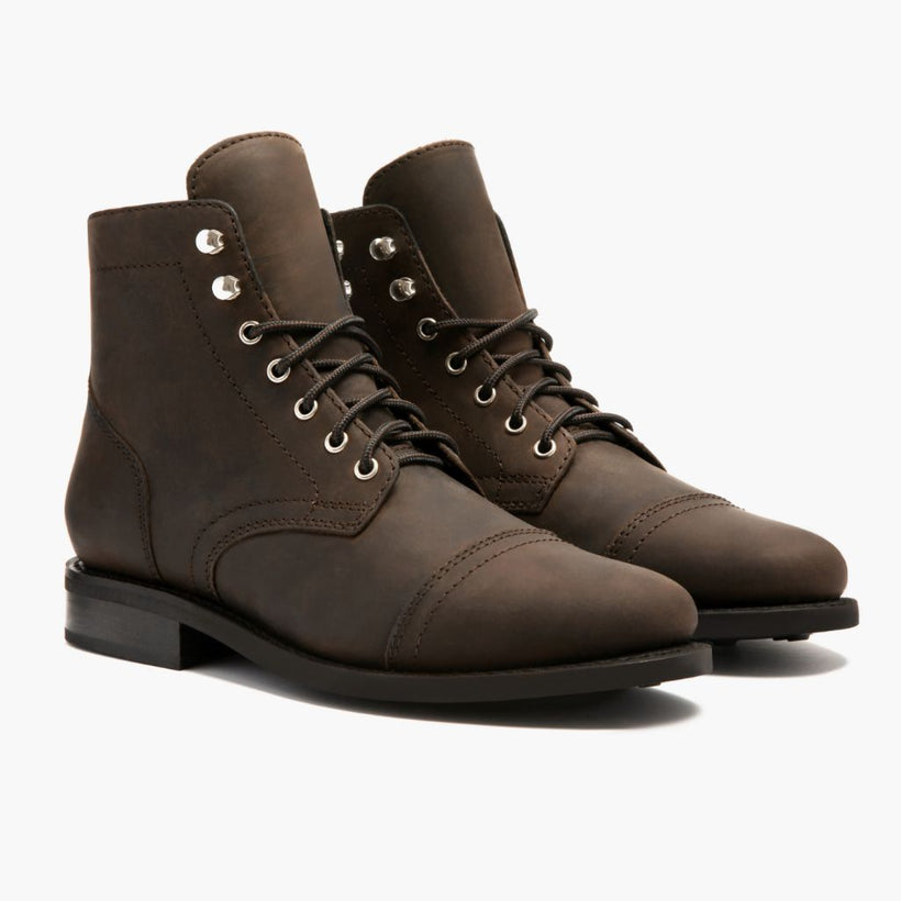 Captain Tobacco Leather Boots 여성용