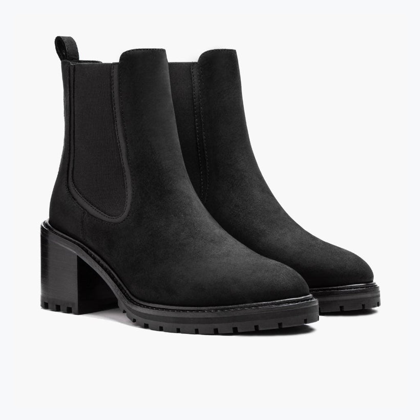 Knockout 블랙 Matte Leather Boots 여성용