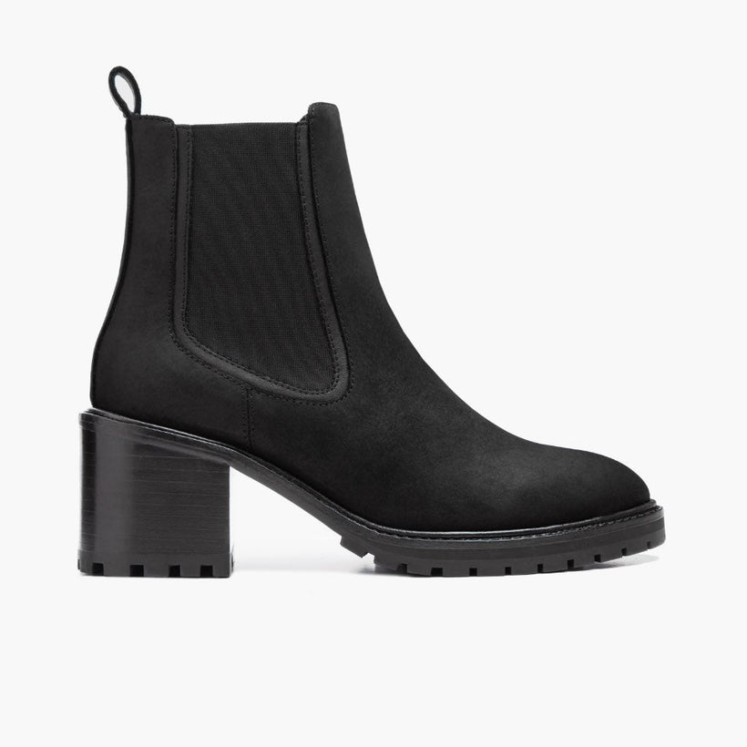 Knockout 블랙 Matte Leather Boots 여성용
