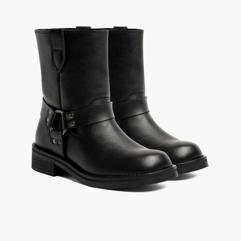 Outlaw 블랙 Leather Boots 여성용