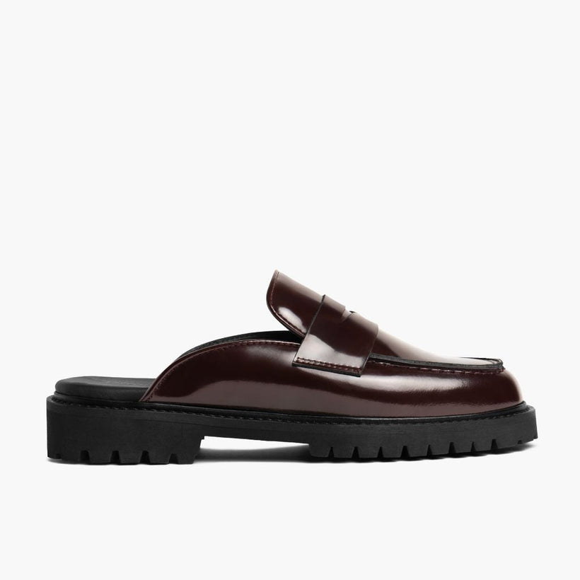 Penny Mule Burgundy Leather Boots 여성용