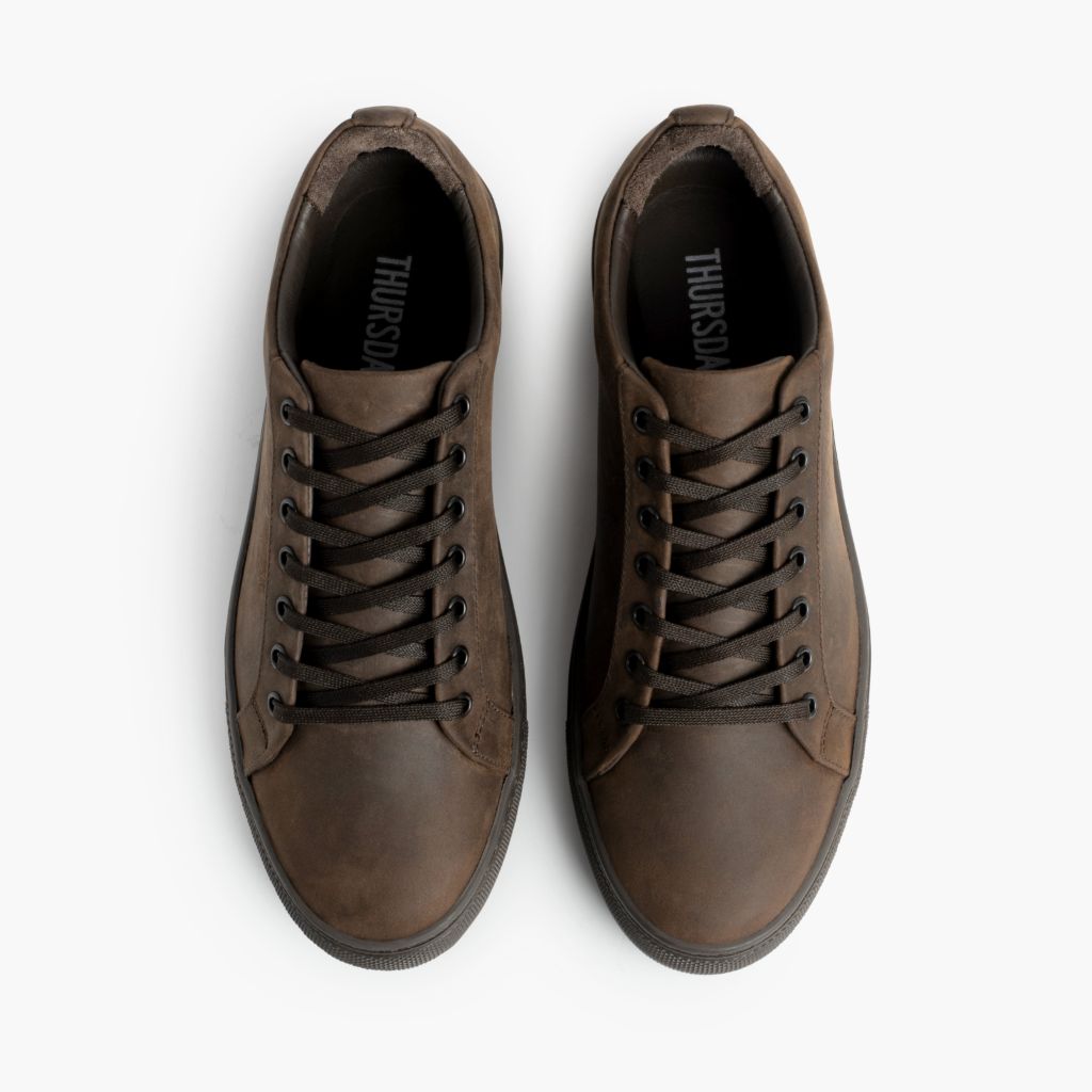 Premier Low Top Tobacco 가죽 스니커즈 여성용 - 보강된 힐 카운터 및 정밀 2열 스티치 디테일