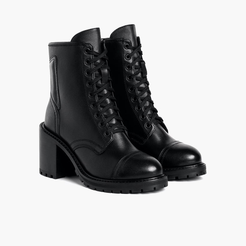 Rebel 블랙 Leather Boots 여성용