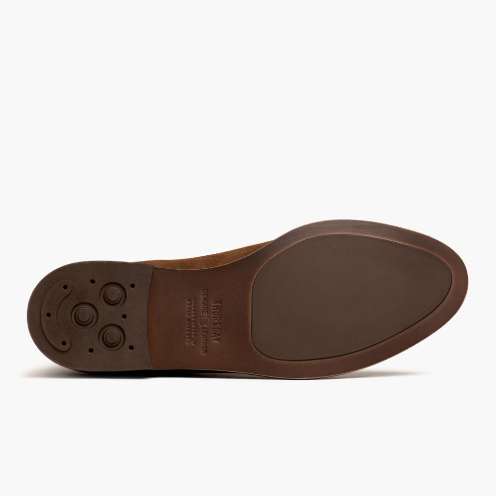 High-Traction Rubber Outsole & Lug Tread Pattern on Dreamer Cinnamon 가죽 부츠 여성용