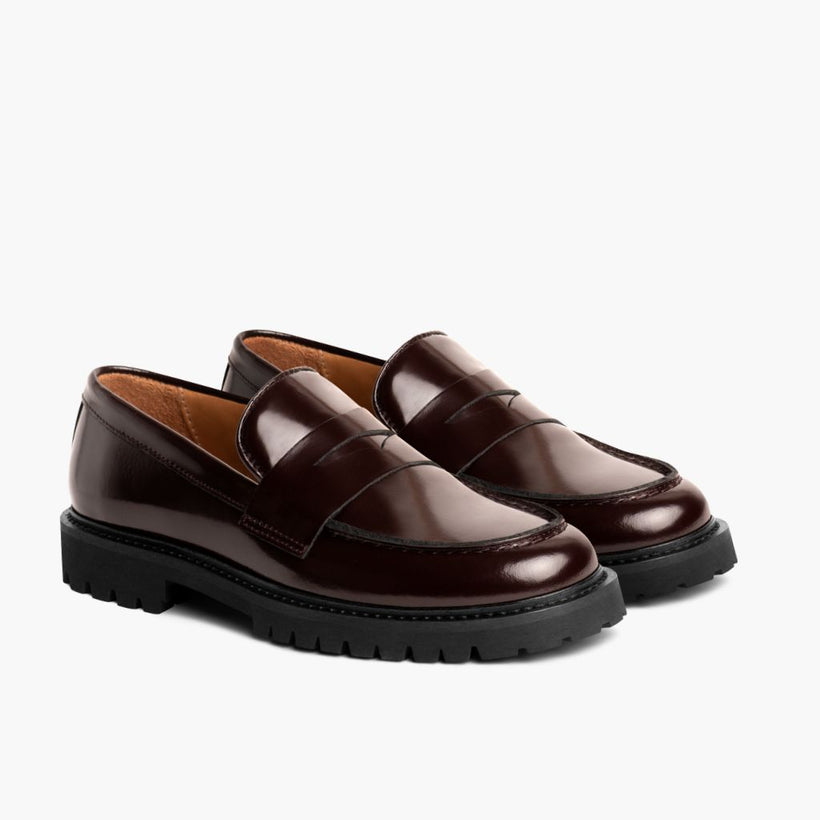 Penny Burgundy Leather Boots 여성용
