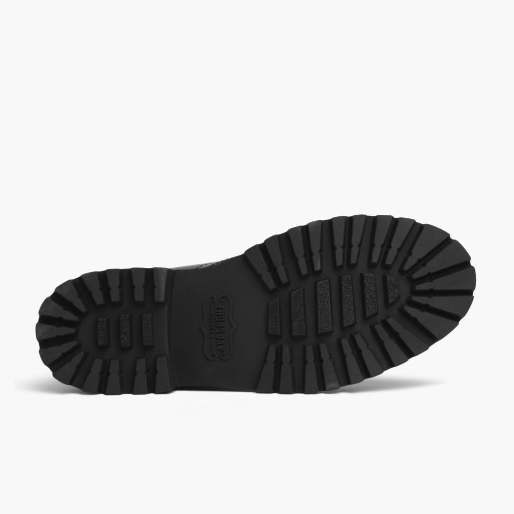 High-Traction Rubber Outsole & Lug Tread Pattern on Captain 블랙 (StormKing®) 가죽 부츠 여성용