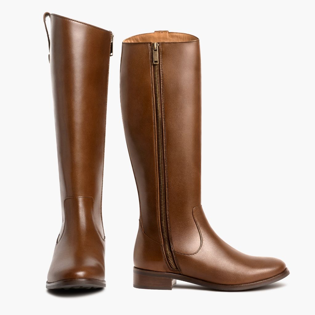 High-Traction Rubber Outsole & Lug Tread Pattern on Crown Cuero 가죽 부츠 여성용